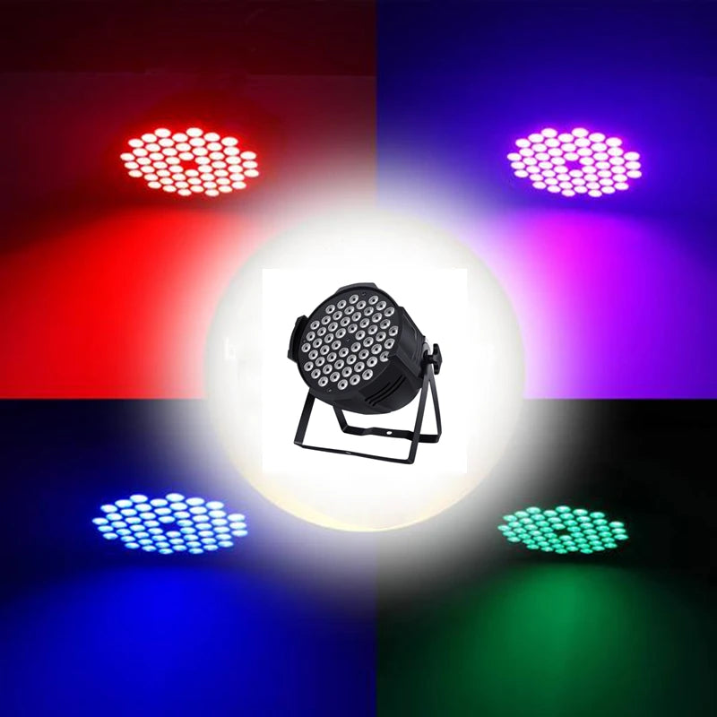54x3W LED Par light RGBW 4In1 LED Par Light Sound Activated DMX512 LED Wash KTV DJ Disco Bar Club Party Stage Light event show