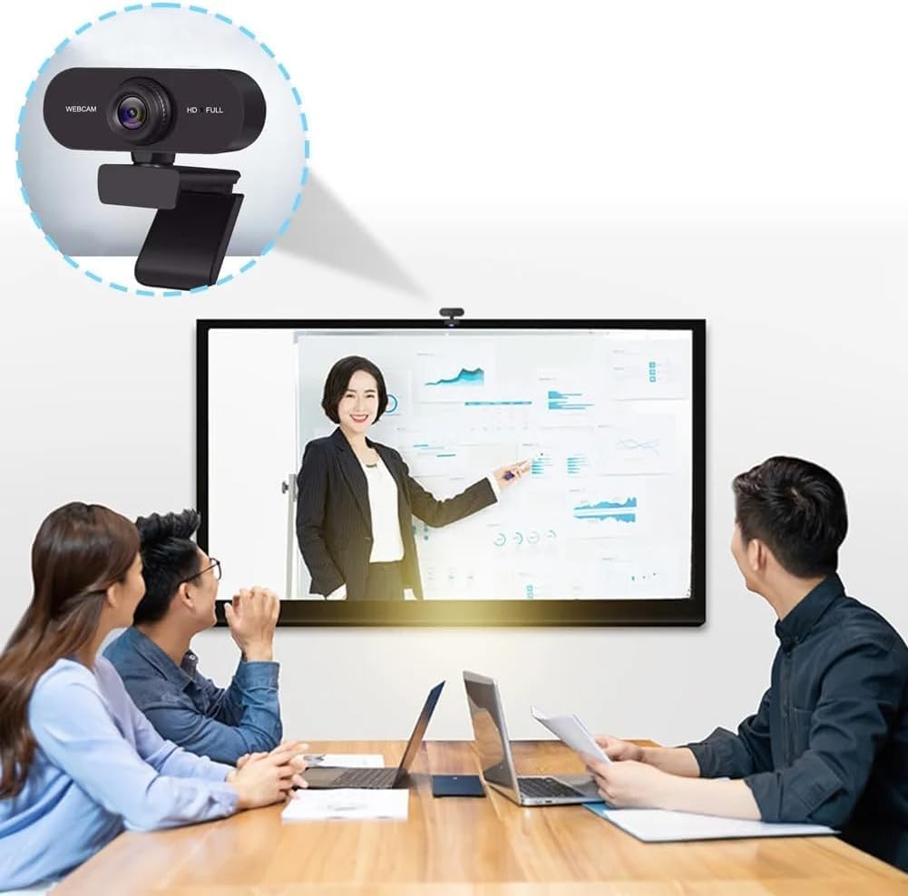 FAZE1 USB HD 1080P/2K Webcam Autofocus with Microphone Computer Webcam PC Webcam for PC/Laptop Conferences and Video Calls