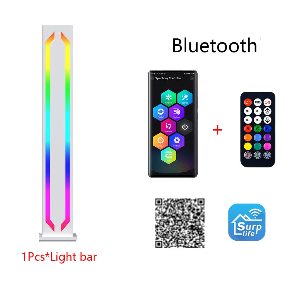 Smart Slim RGB Mood Light, Desktop Gaming Light, 16 Million Colors, 286 Scenes and 3 Synced Music Modes for Living Room