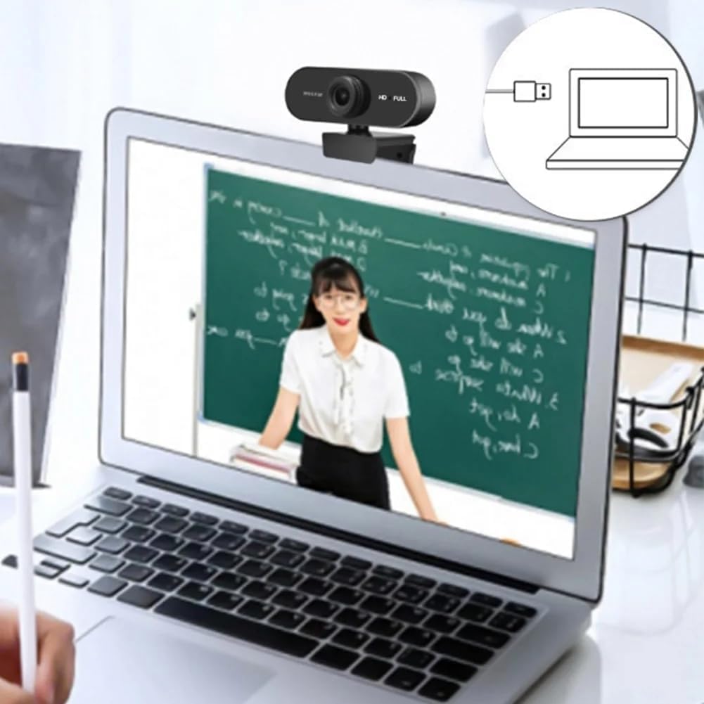 FAZE1 USB HD 1080P/2K Webcam Autofocus with Microphone Computer Webcam PC Webcam for PC/Laptop Conferences and Video Calls