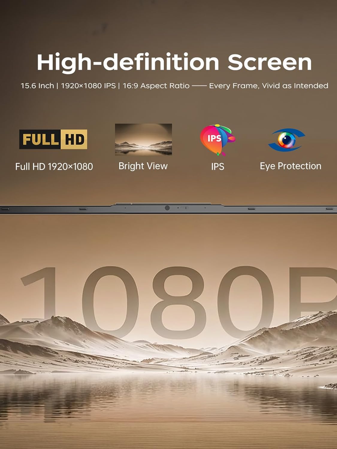 KAIGERR Laptop, AMD Ryzen 5 7430U (6C/12T, UP to 4.3GHz) Gaming Laptop, 16GB DDR4 RAM 512GB NVMe SSD, Windows 11 Laptops, AMD Radeon Graphics, 15.6" FHD IPS Display, WiFi 6, HDMI, Type-C