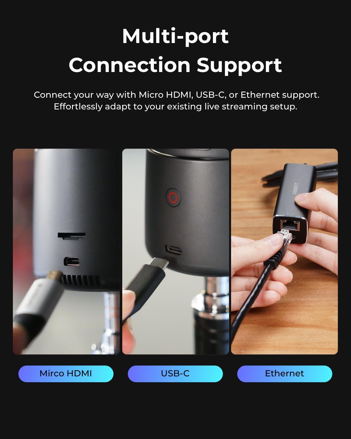 FAZE1 AI-Powered Tracking PTZ Camera, AI-Powered Tracking PTZ Camera with NDI Support, Intelligent APP, Gesture Control, Wireless Webcam Live Stream for Churches, Sports, Music Live, etc.