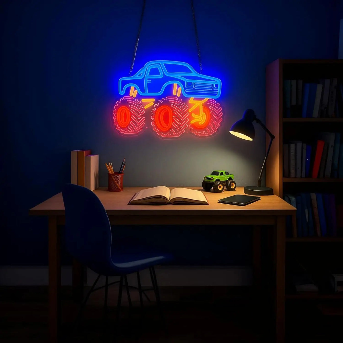 Truck Neon Sign USB Dimmable LED Neon Light for Home Shop Bar Party Gaming Room Bedroom Decorations Birthday Gift Wall Light