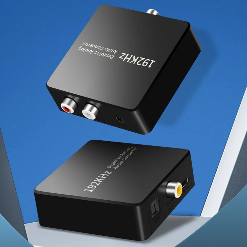 Toslink Coaxial Audio Converter 3.5MM SPDIF Digital Optical To Dual RCA AUX TV Speaker Amplifier Converter For PS5 PS4 TV DVD