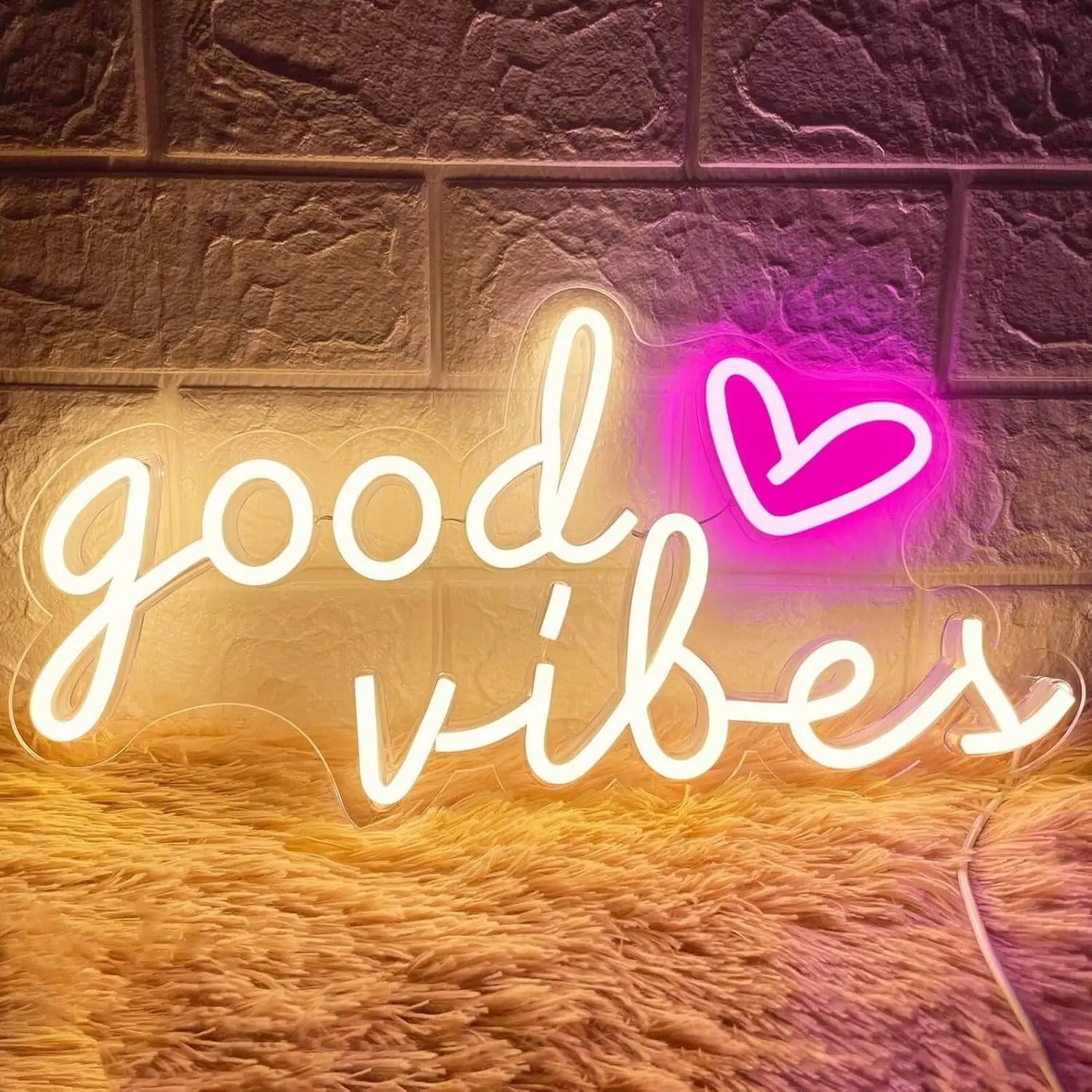 Good Vibes Neon Sign USB Dimmable Smile Face LED Light for Bar Party Dorm Gaming Room Bedroom Decorations neon personnalisé Gift