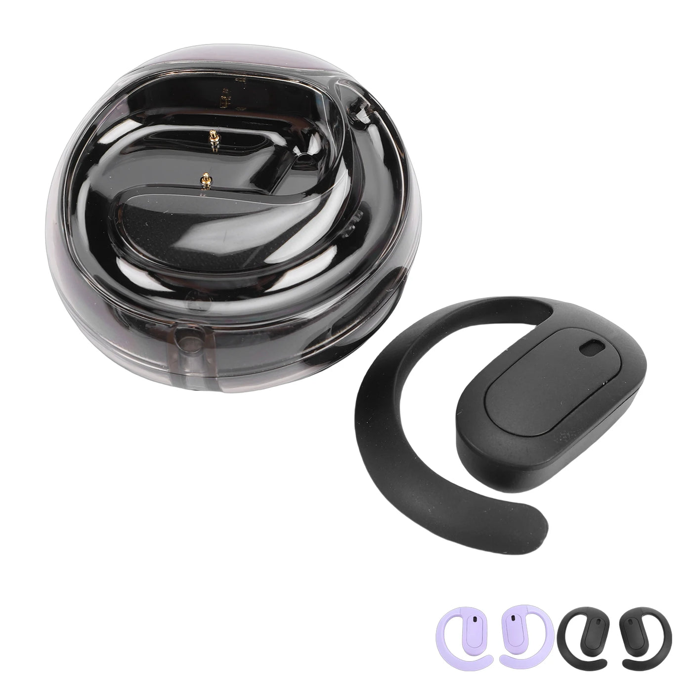 AI Translation Earbuds with APP Wireless Ear Hanging Bluetooth 5.4 Translator Earbuds for Travel Business Digital Display