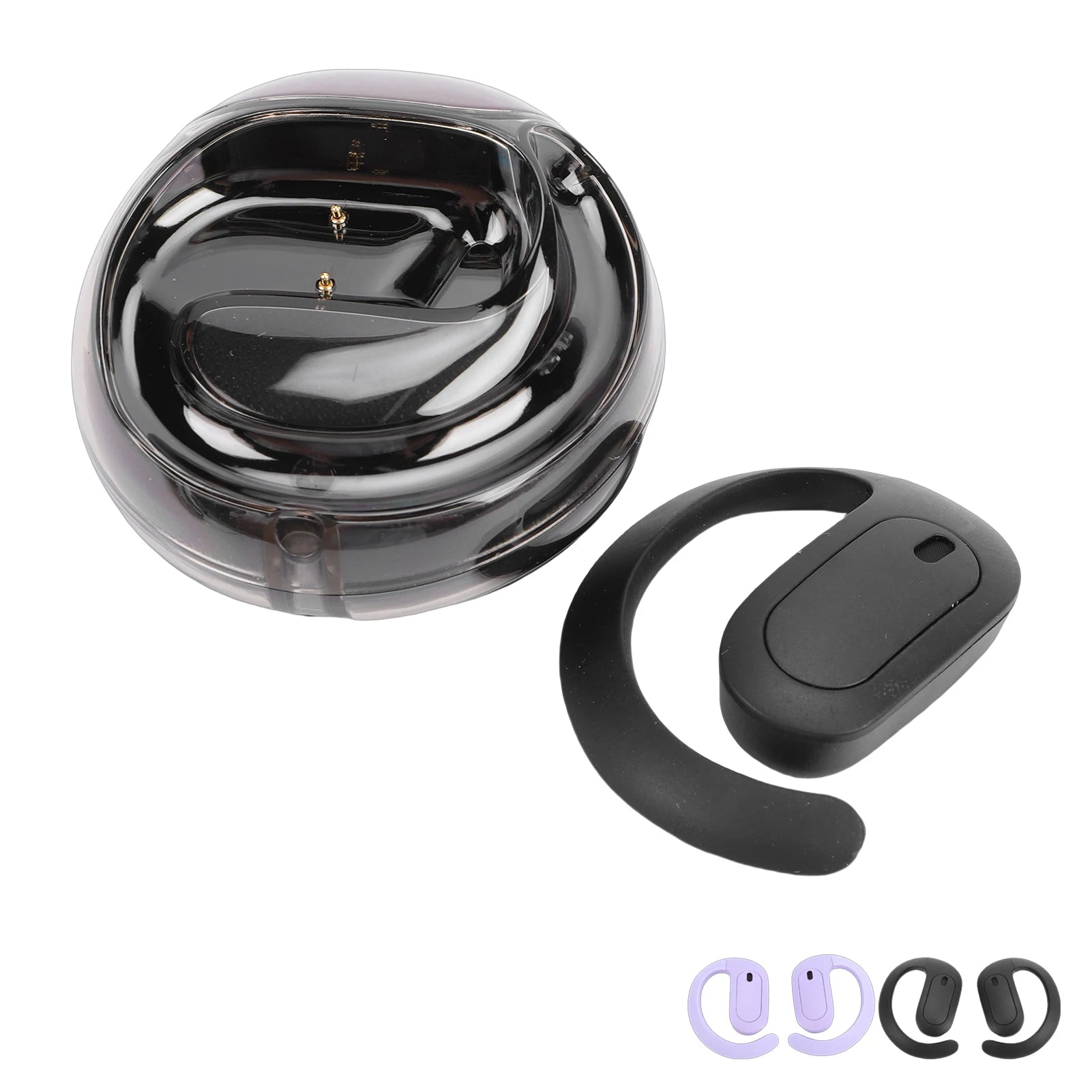 AI Translation Earbuds with APP Wireless Ear Hanging Bluetooth 5.4 Translator Earbuds for Travel Business Digital Display