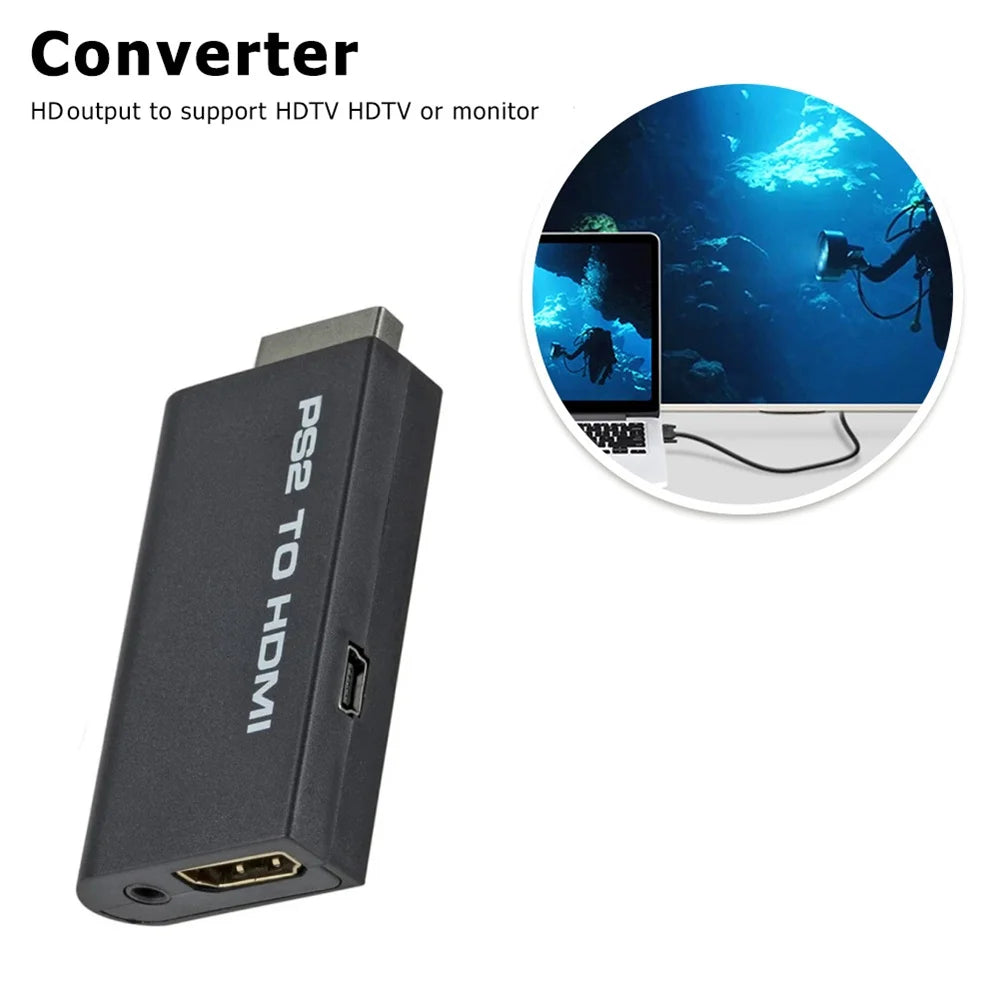 PS2 To HDMI-compatible Adapter Converter 1080P Full HD Video Conversion Transmission Interface Game Console To HD TV Monitor