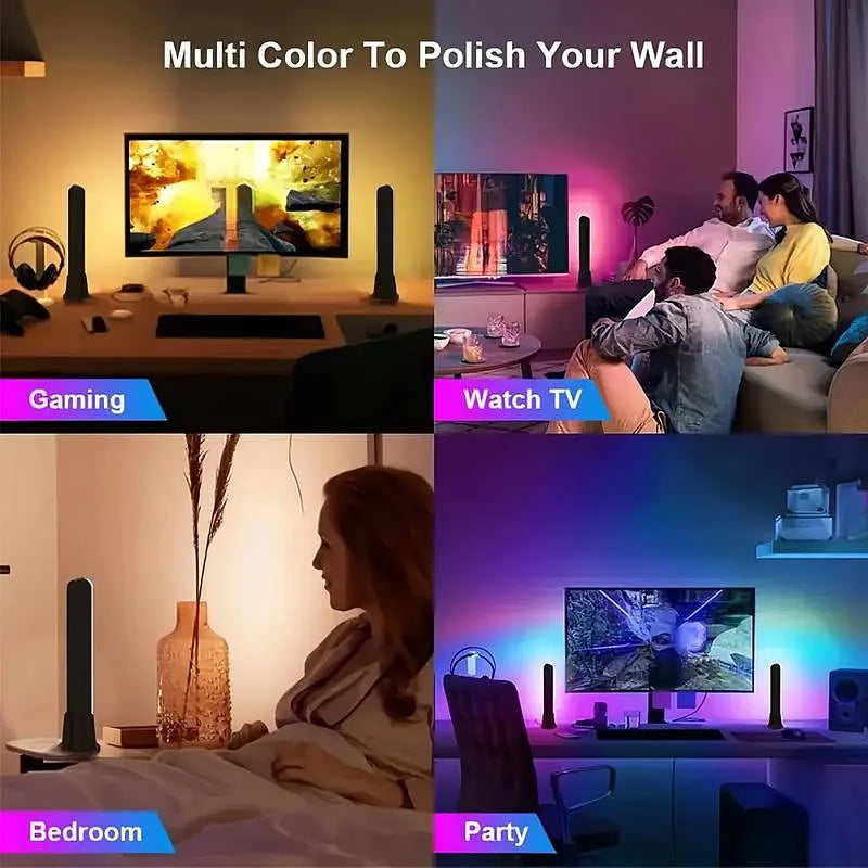 USB Gaming Desktop LED Atmosphere Light, RGB Color-Changing Bedside Lamp, Strip Light, String Light, Night Light