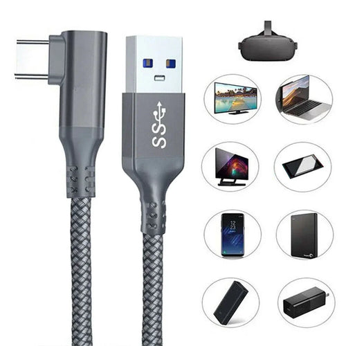 Accessories For Meta Oculus Quest 2 Quest2 Link Cable Smart 3D VR Glasses Virtual Reality USB A To Type C 3 5M 6M Headset Helmet