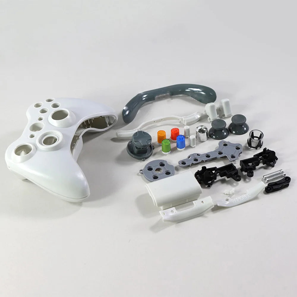 Full Controller Shell Case Housing for Xbox 360 Wireless Controller Color Silver