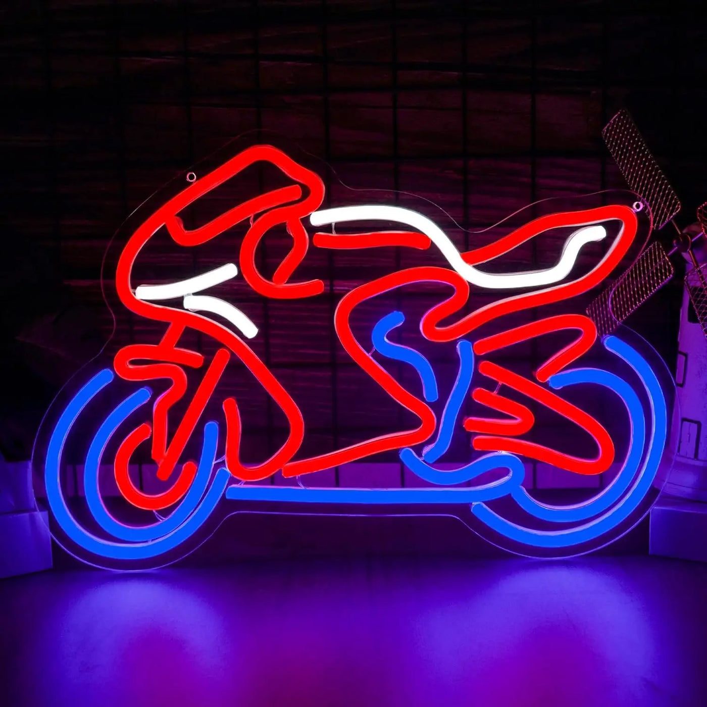 Motorcycle Neon Sign Business Signage Art Wall Light USB LED Neon Light for Garage Gaming Room Bedroom Decoration Gift