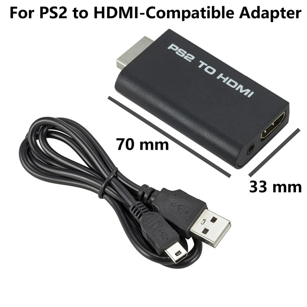 PS2 To HDMI-compatible Adapter Converter 1080P Full HD Video Conversion Transmission Interface Game Console To HD TV Monitor