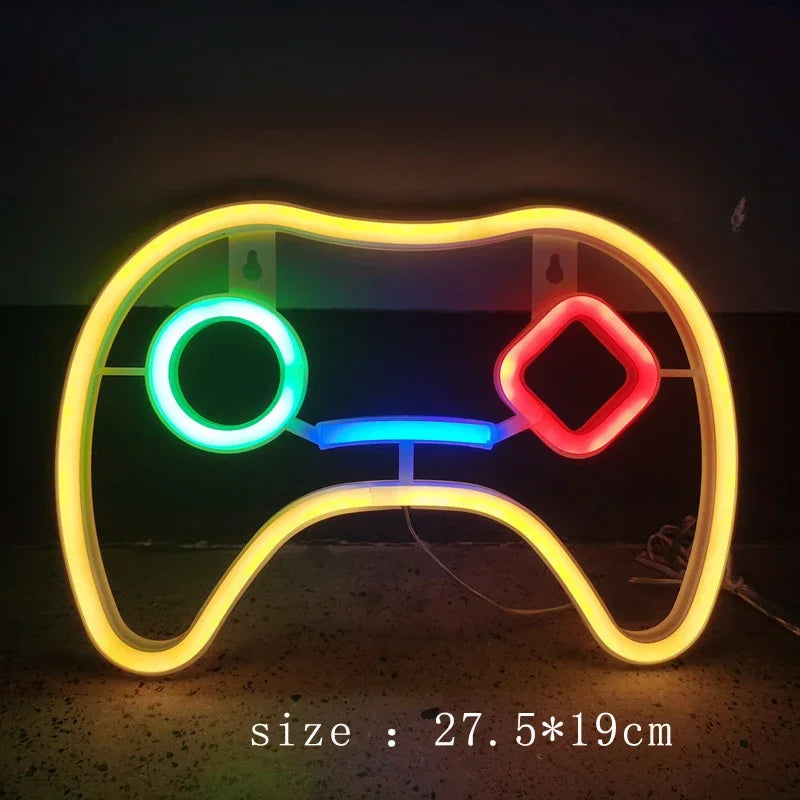 Game Controller Neon Sign for Game Room Decoration Game Neon Sign for Teen Boys CHILDREN'S Room  Wall Decor USB LED Neon Lights