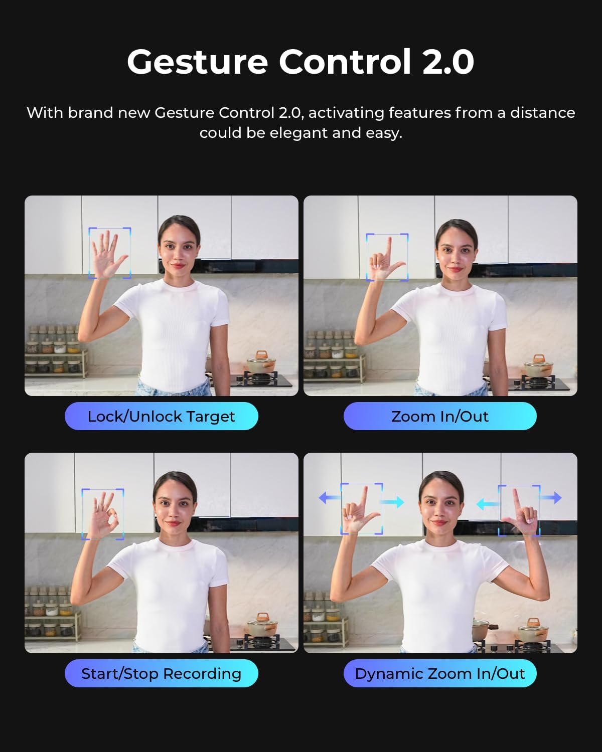 FAZE1 AI-Powered Tracking PTZ Camera, AI-Powered Tracking PTZ Camera with NDI Support, Intelligent APP, Gesture Control, Wireless Webcam Live Stream for Churches, Sports, Music Live, etc.