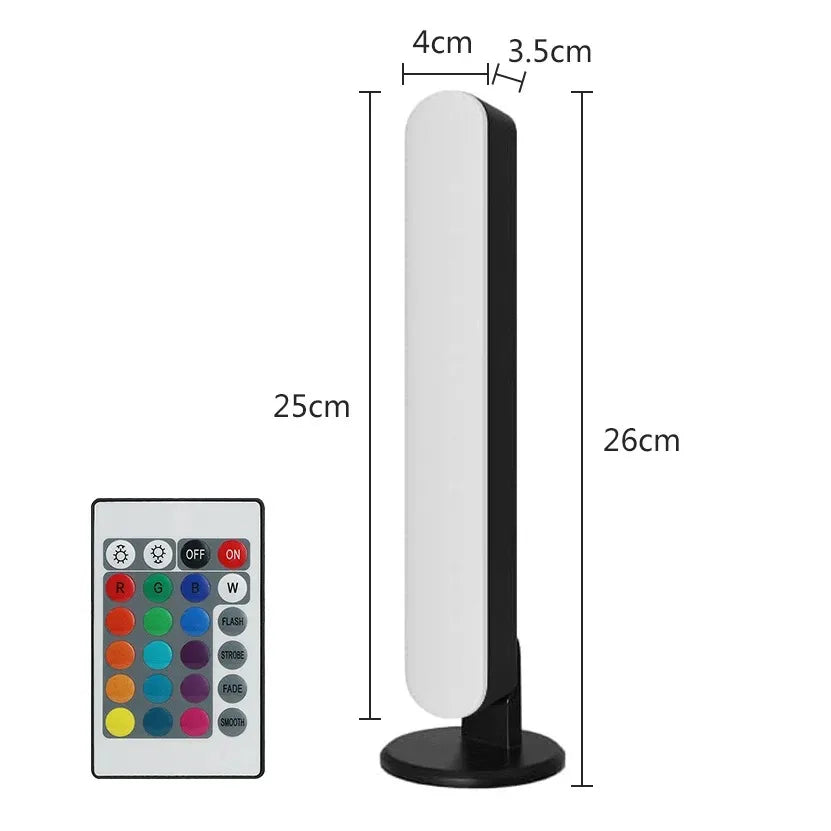 RGB LED Light Bar Music Sound Control Pickup Light Rhythm Ambient Lamp Atmosphere Night Light for Car TV Game Computer Desktop