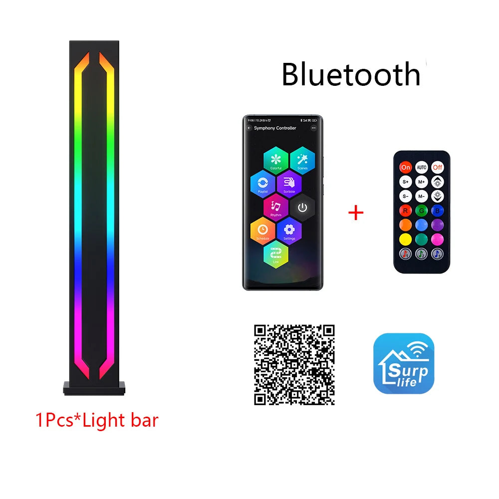 Smart Slim RGB Mood Light, Desktop Gaming Light, 16 Million Colors, 286 Scenes and 3 Synced Music Modes for Living Room