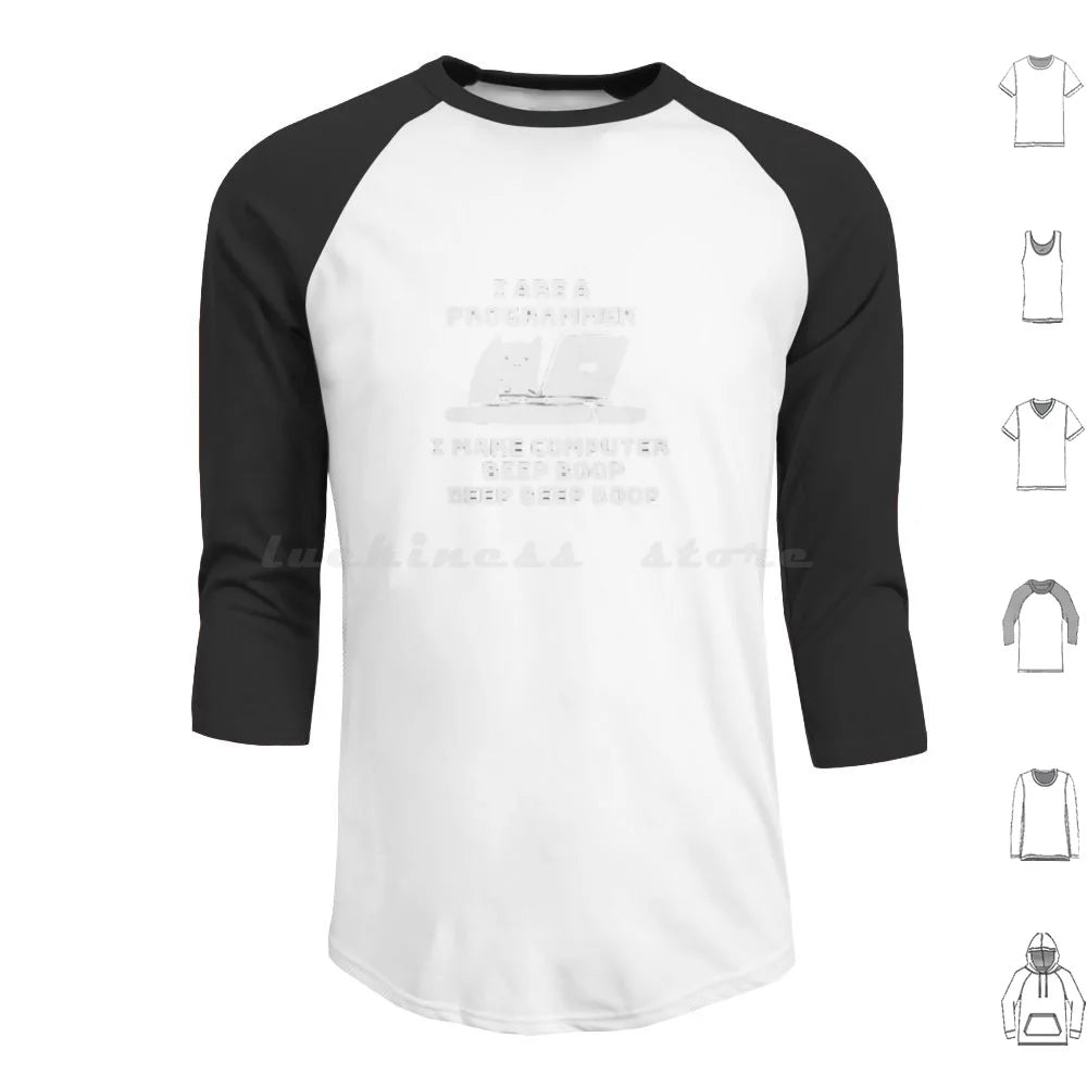 I Are Programmer Computer Cat Beep Boop Hoodie Cotton Long Sleeve Programmer Software Engineers I Are Programmer I