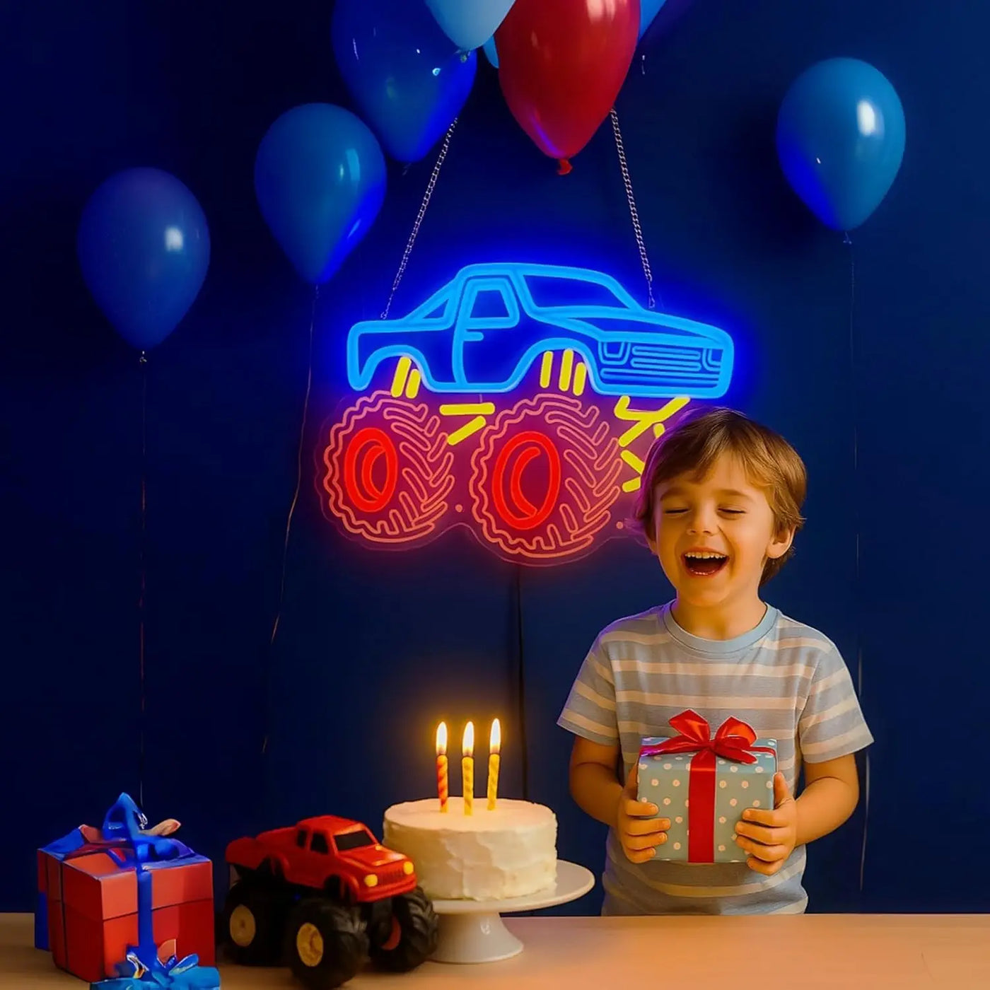 Truck Neon Sign USB Dimmable LED Neon Light for Home Shop Bar Party Gaming Room Bedroom Decorations Birthday Gift Wall Light
