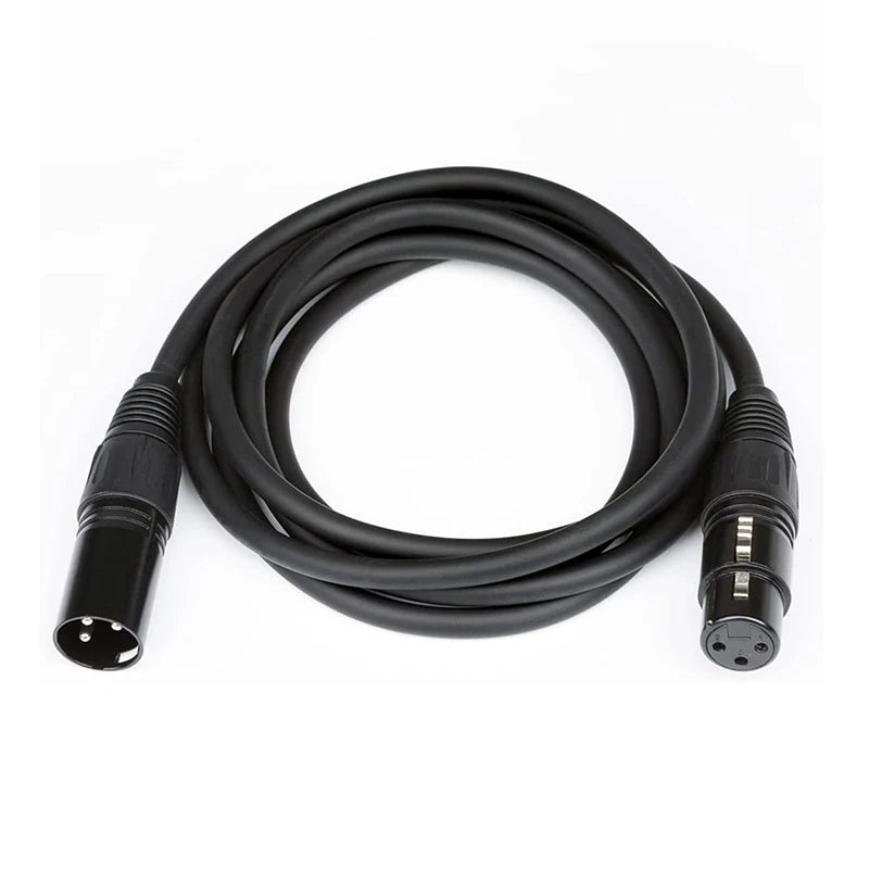 6.5ft 3Pin XLR to XLR Cable X LR Male to X LR Female Microphone Cable for DMX Lighting Speaker Podcast Audio Mixer DMX Effector
