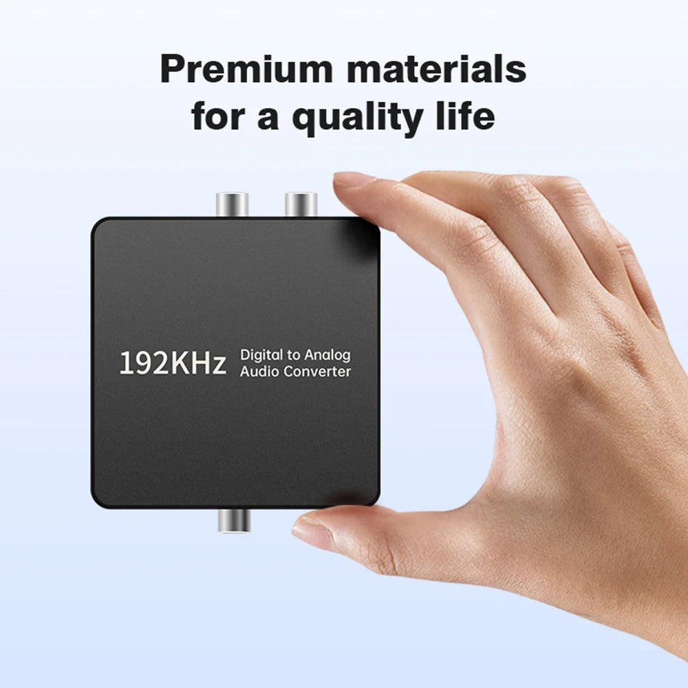 Toslink Coaxial Audio Converter 3.5MM SPDIF Digital Optical To Dual RCA AUX TV Speaker Amplifier Converter For PS5 PS4 TV DVD
