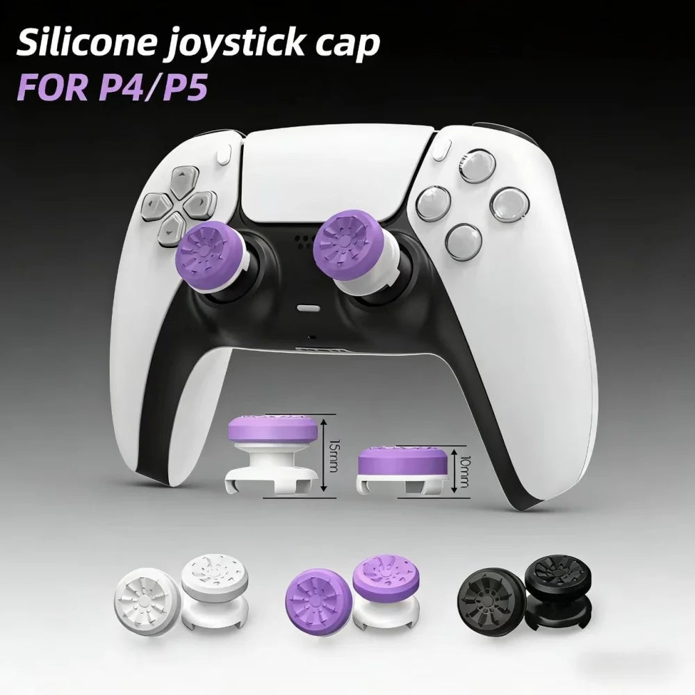 2pcs Silicone Thumb Grip for Ps5/ ps4 For P5 Joystick Booster Caps  Game Controller Accessories Rocker cap pair Supports Ps4/P5