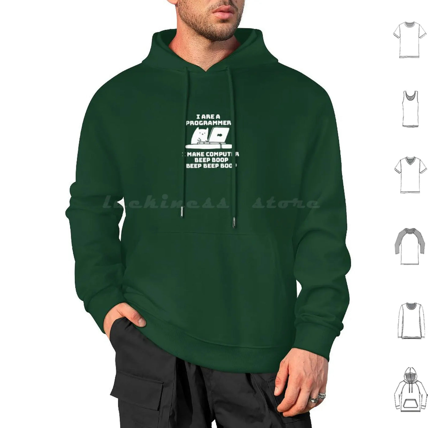 I Are Programmer Computer Cat Beep Boop Hoodie Cotton Long Sleeve Programmer Software Engineers I Are Programmer I