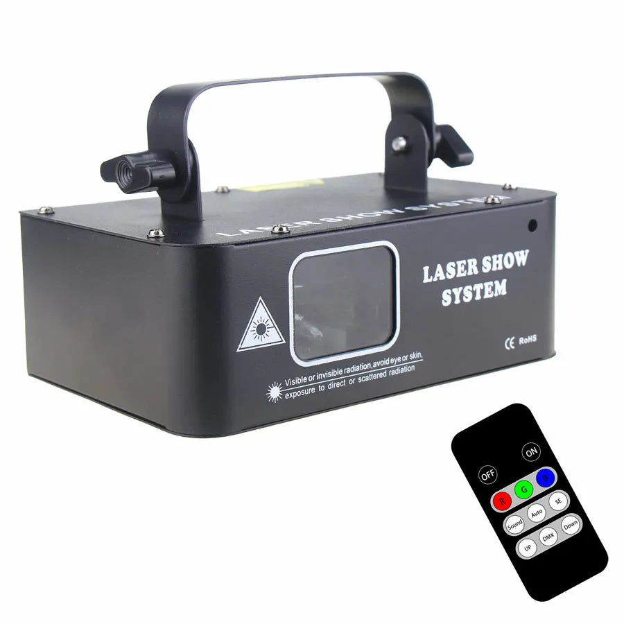 500mW RGB Laser Beam Stage Light Bar Scan Lines Effect DMX Sound DJ Dance Home Party Disco Holiday Lamp Show X1RN8