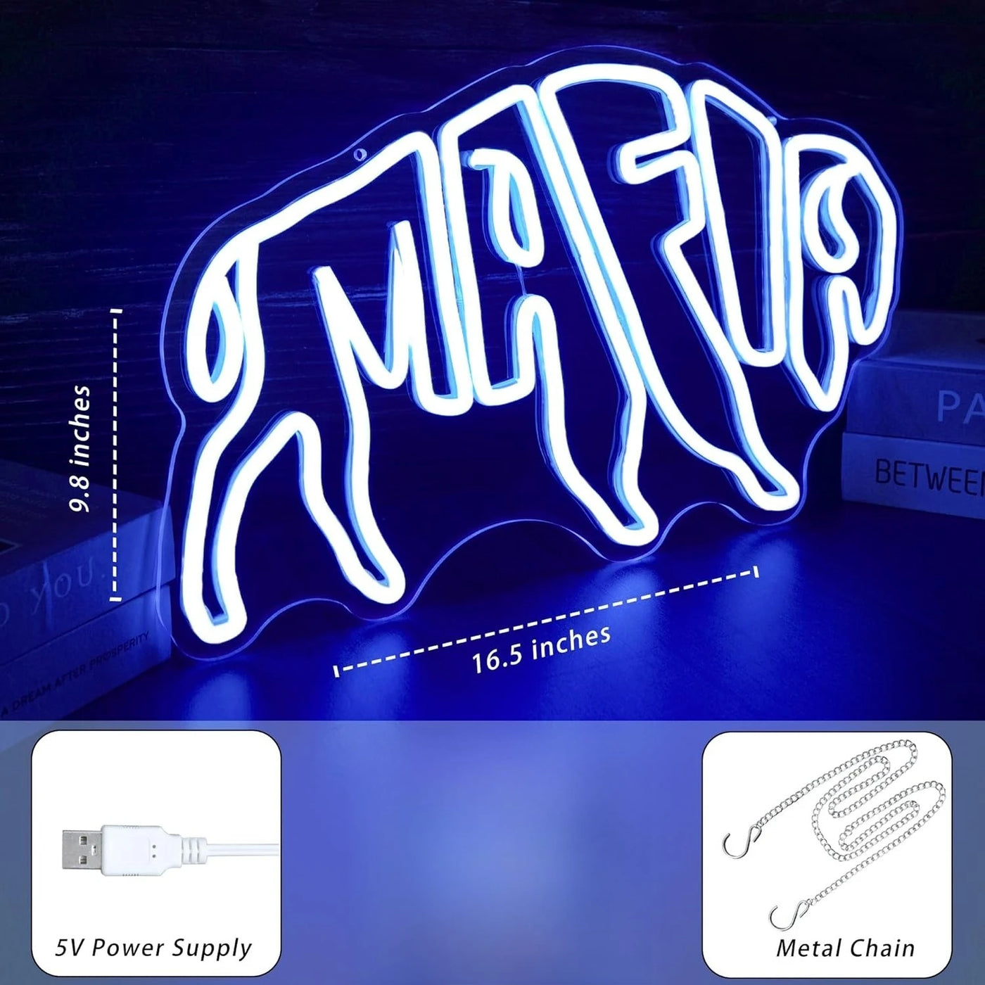 Mario Cow Character LED Neon Sign Neon Light USB Dimmable Video Game Decor for Gaming Room Fans Bedroom Themed Wall Light