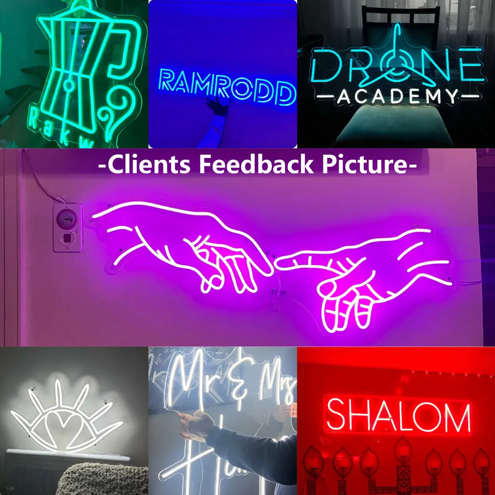 Custom Angel Wings Neon Decor - LED Wings Neon Light with Dimmable Option for Bedroom, Beauty Salon & Gaming Room Wall Art