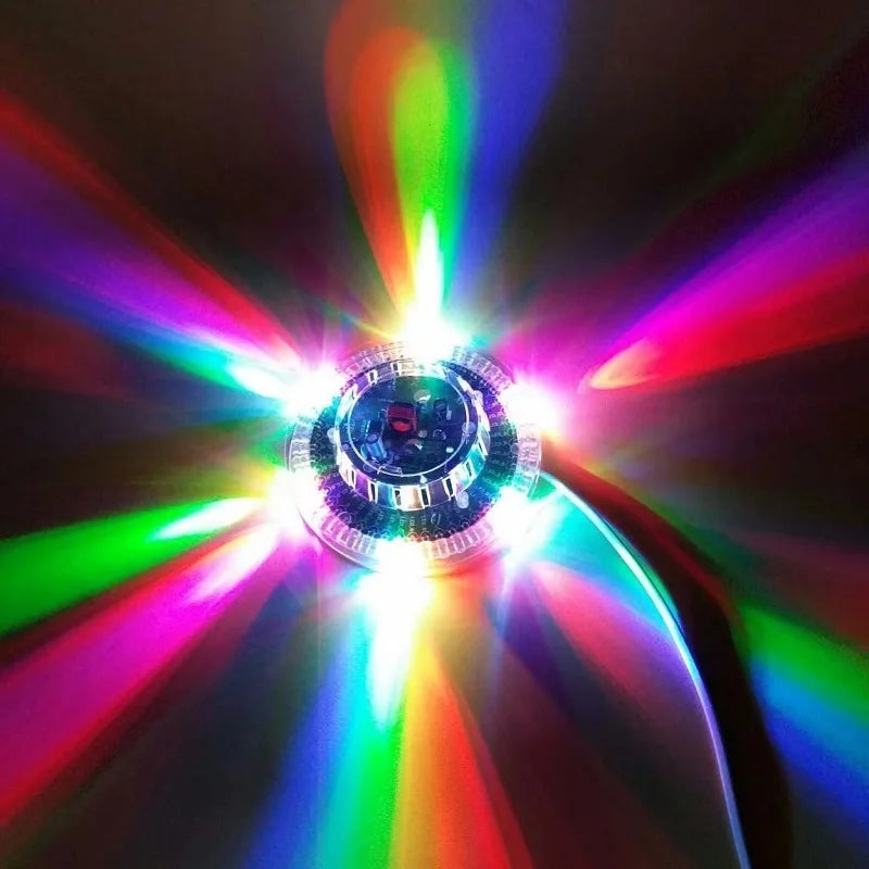 LED RGB Stage Light Mini Colorful Rotating KTV Bar Home Party DJ Disco Effect Light LED Disco Sound Strobe Light Party Decoratio