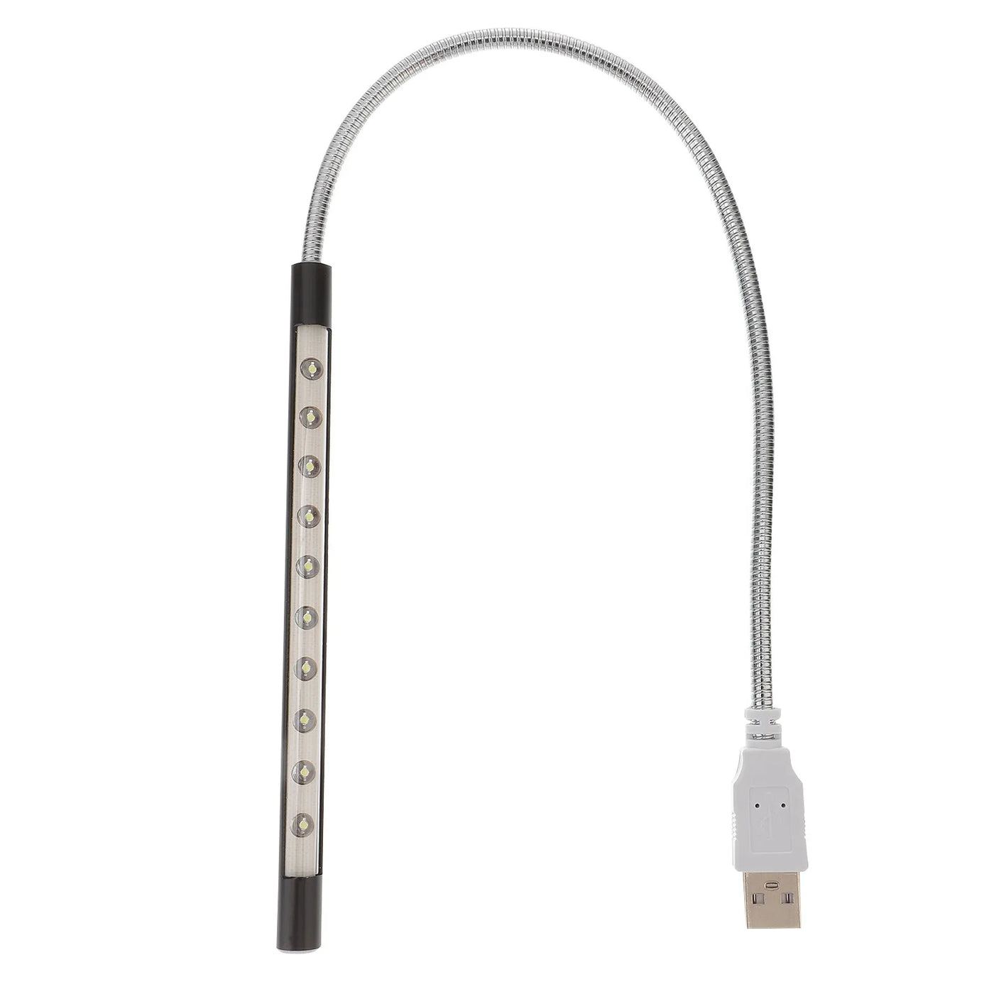 2Pcs USB Desk Light 10-LED Powerful Brightness Night Lamp Flexible Adjustable Keyboard Light Portable Computer Lamp for Office