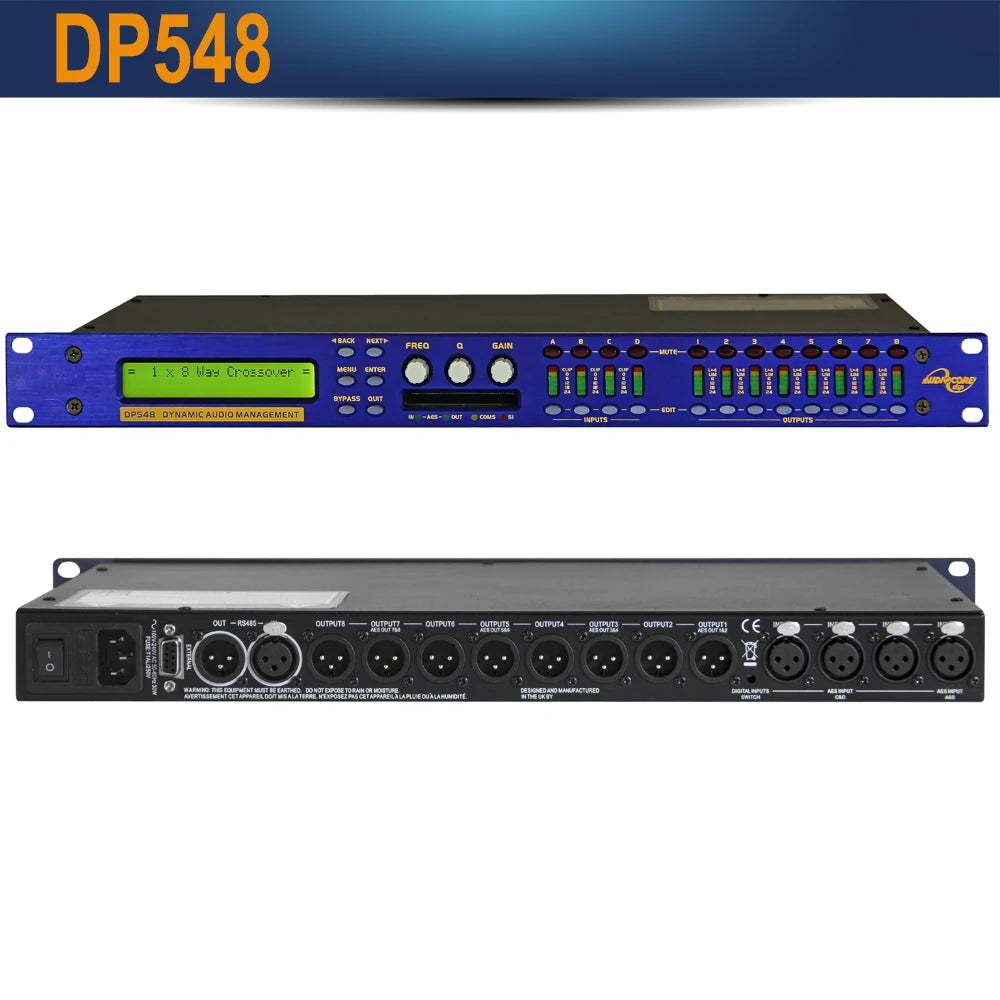 Pro Digital DSP Audio Processor DP446/DP448/DP548 Processor Compatible Original Software Audio Speaker Dynamic Management System