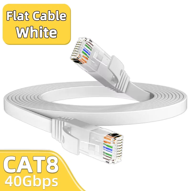 Ethernet Cable Cat 6 Flat UTP Network Cable RJ 45 Patch LAN Cable 1M 2M 3M 5M 10M 15M 20M for TV Box PC PS 5 Internet Cable CAT6