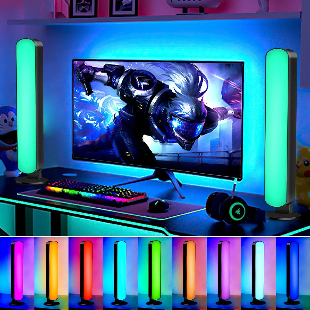 Music Sync LED Night Light Bars RGB Atmosphere Lamp With Remote Control For Gaming TV Bedroom Decoration Desktop Lamp