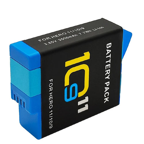 3.85V 2000mAh Battery Full Decoding for GoPro Hero 10  for GoPro Hero 9 for Go Pro 10 Hero 11 Sport Cameras