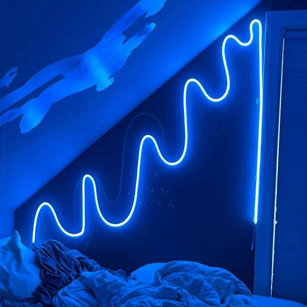 5V USB RGB Neon Rope Lights Flexible LED Strip Remote Control for Gaming Room Decor Lighting