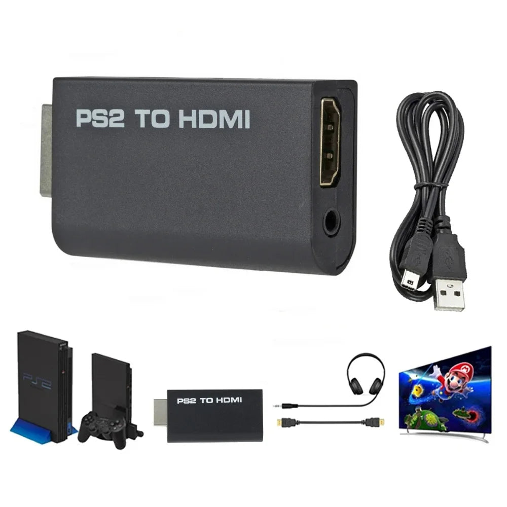 PS2 To HDMI-compatible Adapter Converter 1080P Full HD Video Conversion Transmission Interface Game Console To HD TV Monitor