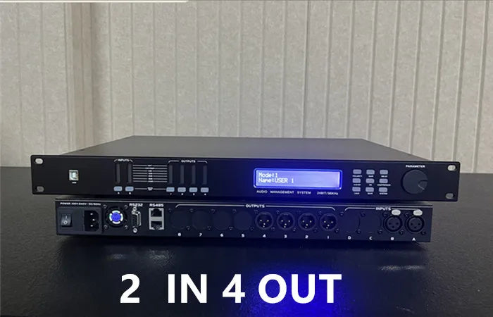 4 in 8 out  performance stage speaker management professional sound system church Karaoke equipment Digital Audio Processor