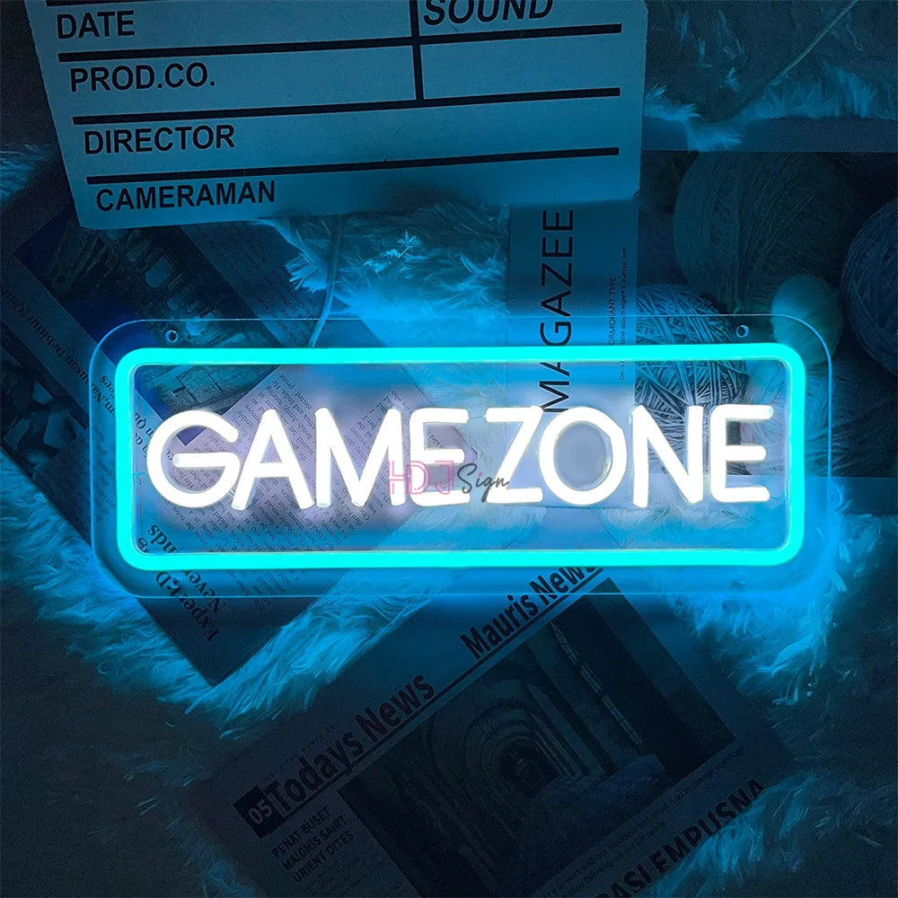 Game Led Neon Lights Sign Wall Hanging Game Room Decor Night Lights Acrylic Gaming Decoration Neon Lamps Bar Party Birthday Gift