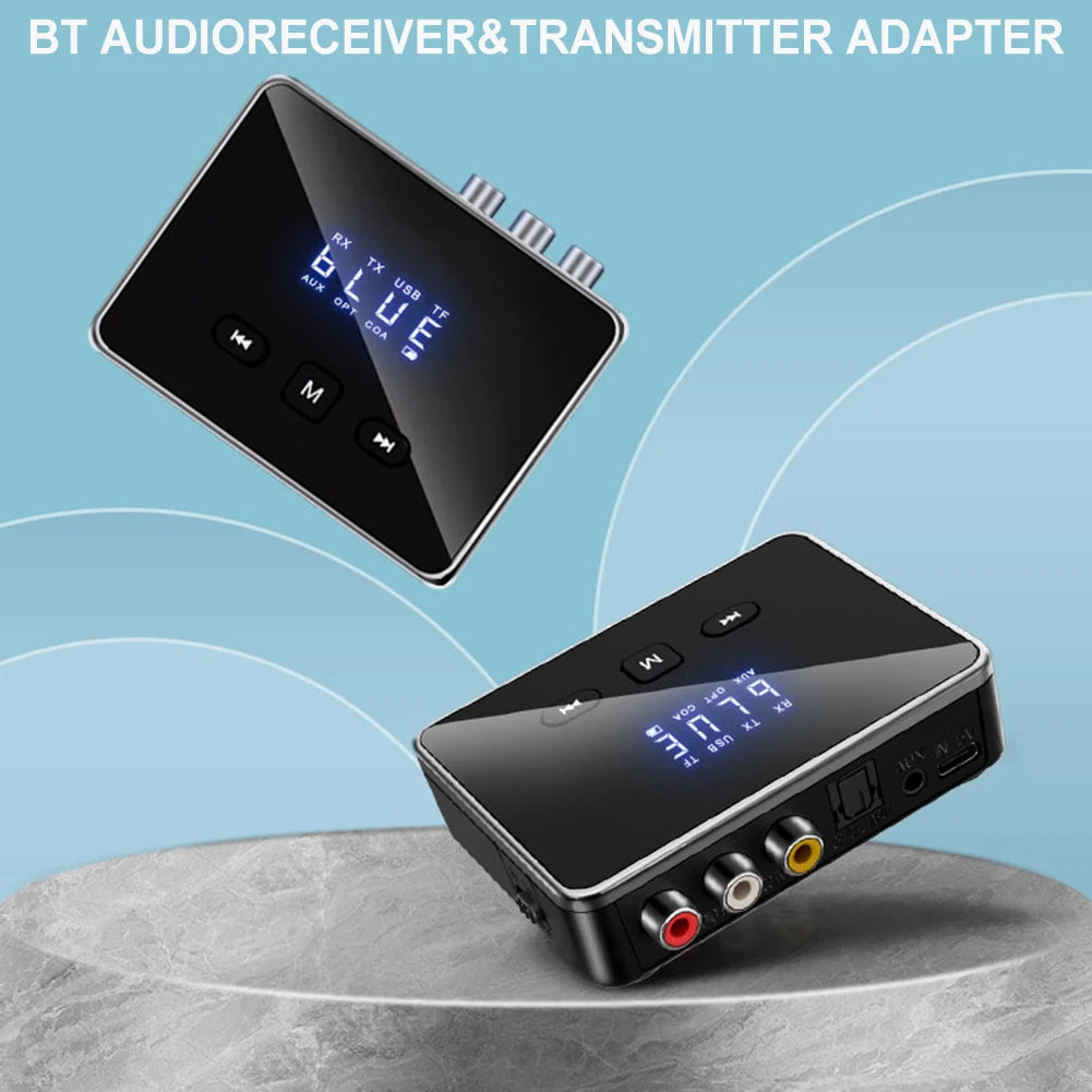 BT 5.4 Transmitter Receiver AUX 3.5mm Jack RCA Optical Wireless Audio Adapter BT Adapter for TV/Car/PC/Home Stereo/Speakers