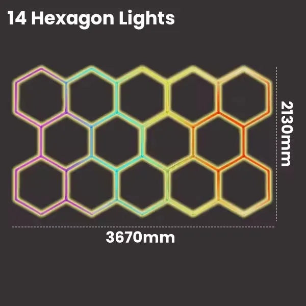 Remote Control Neon RGB Hexagon Honeycomb Light Gym Roomhome Cinema Party Club Gaming Wall Stage Bar Garage Ceiling Light
