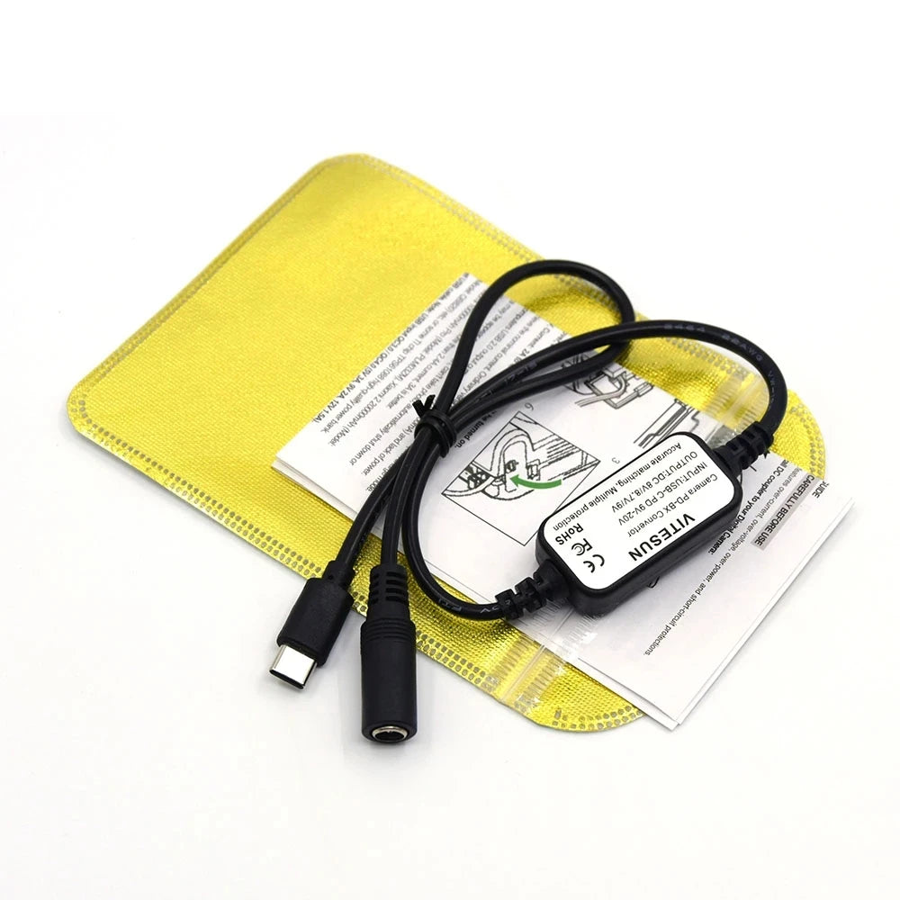 USB C Power Bank PD 8V Charger Cable For PS BLN-1 BLS-5 BLH-1 DMW-BLF19 DCC12 BLC12 DCC8 NP-FW50 FZ100 LP-E6 DR-E6 Fake Battery