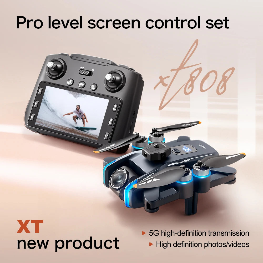Lenovo XT808 max 8K GPS Brushless Motor Drone Professional HD Dual Camera Dron 5G WIFI FPV Foldable RC Quadcopter Helicopter