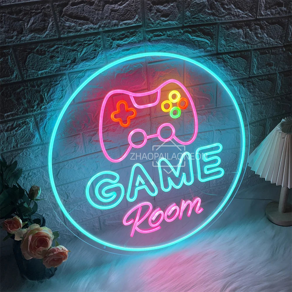 Game Room Neon Led Sign Gaming Bedroom Decoration Neon Light Sign Boys Room Night Lights USB Bar Pub Club LED Wall Decor Signs