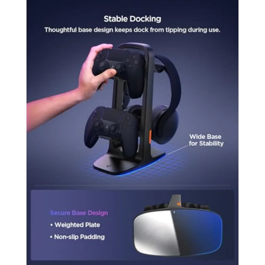 Gaming Controller and Headset Stand for PlayStation Xbox Nintendo Switch 2 Razer Gaming Headphones and Headsets Universal Desk