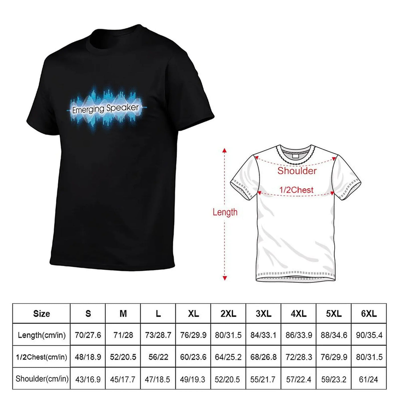 Emerging Speaker T-Shirt t shirt custom print man t shirts high quality luxury brand anime tshirt T-shirt