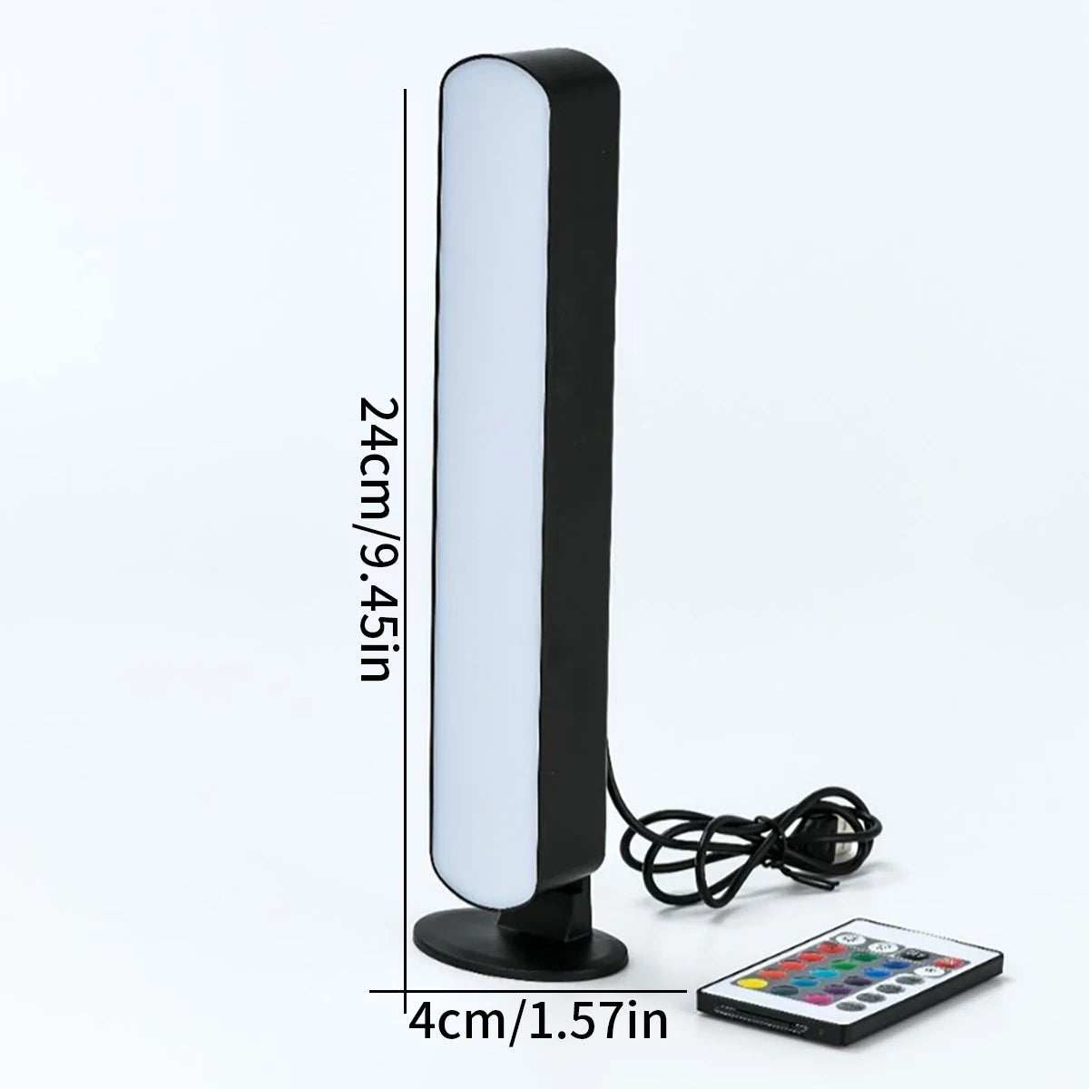 2 Led Strip Lights, Rgb Color Changing, 24-Key Remote Control, Symphony Ambiance, Music Rhythm, Ambient Lighting, Suitable for Rooms, Gaming, Tv, Parties, Christmas, USB Powered