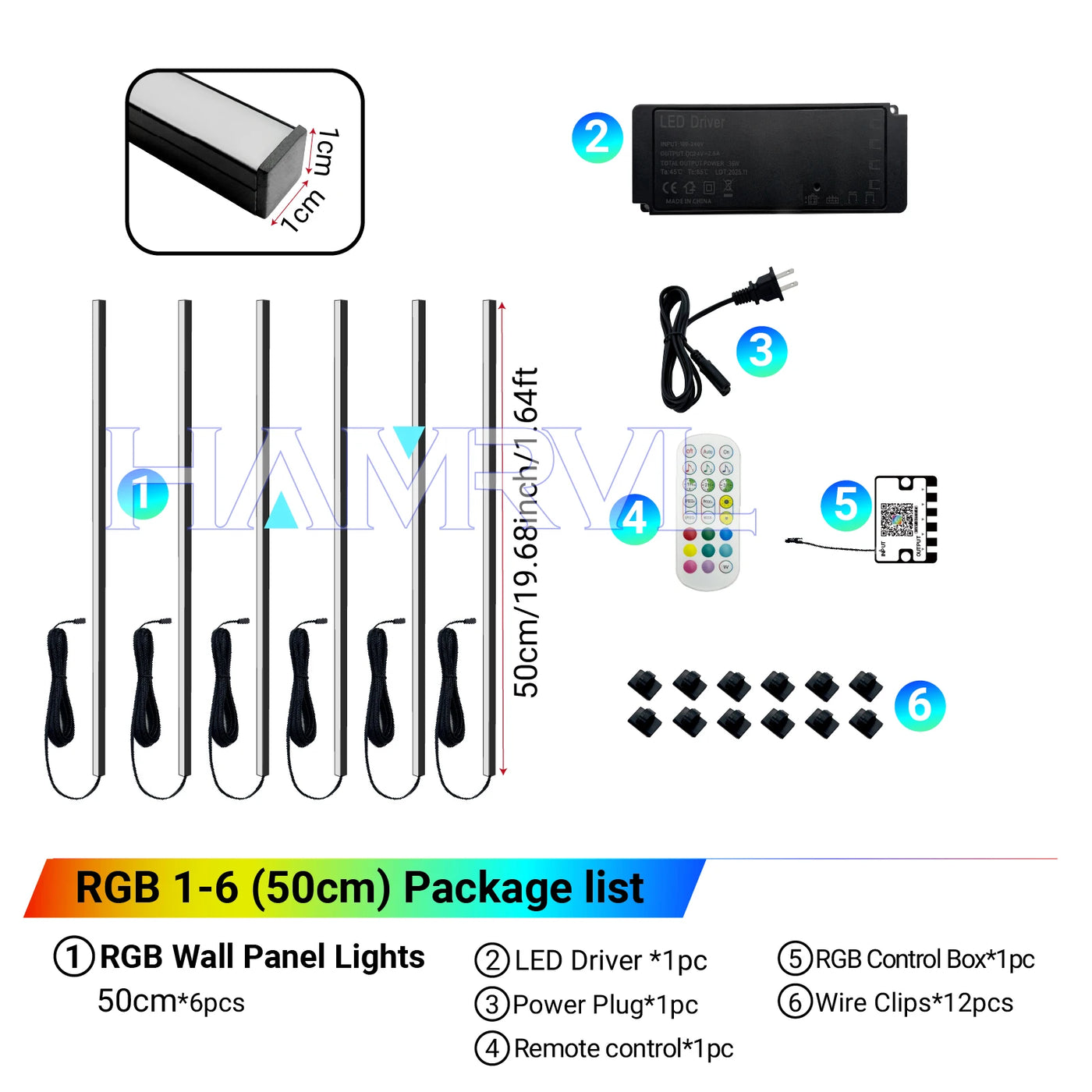 RGB Recessed Magic Dream Color LED Lights for Wood Slat Wall Panel Game Room Deco Chasing Sound Music Sync Audio Rhythm Lighting