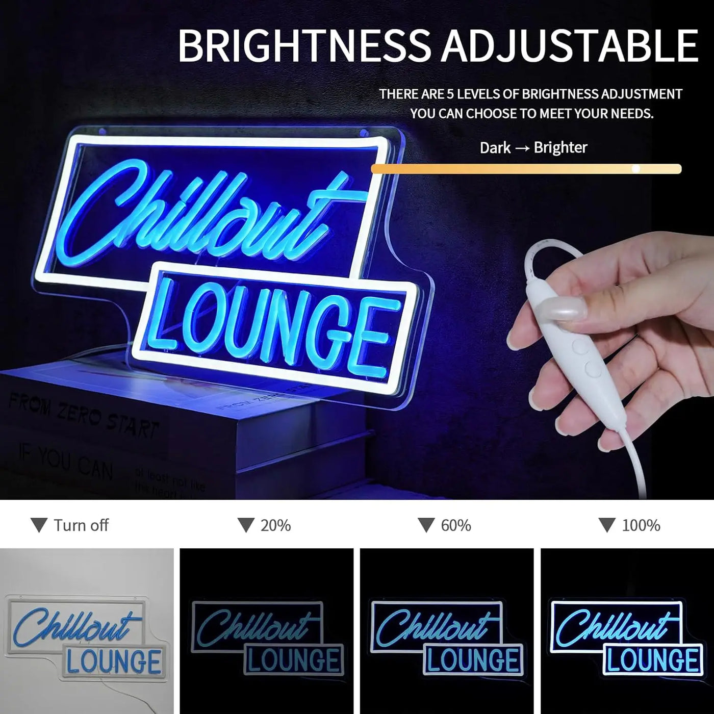 Chillout Lounge Neon Sign USB LED Light for Bar Garage Party Gaming Room Bedroom Decoration neon personnalisé Gift Night Light